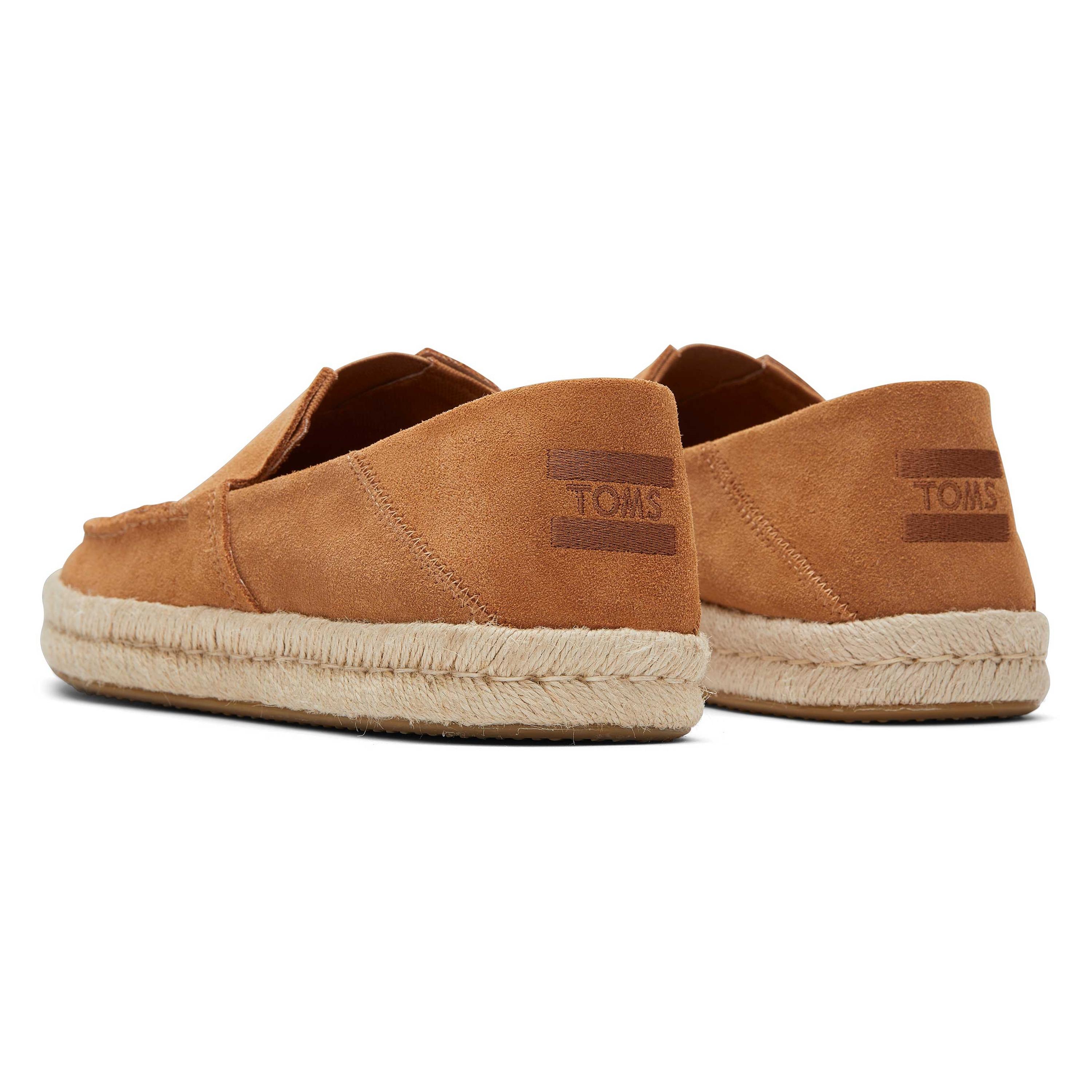 TOMS  espadrillas in pelle scamosciata con suola in tela  alonso loafer rope 