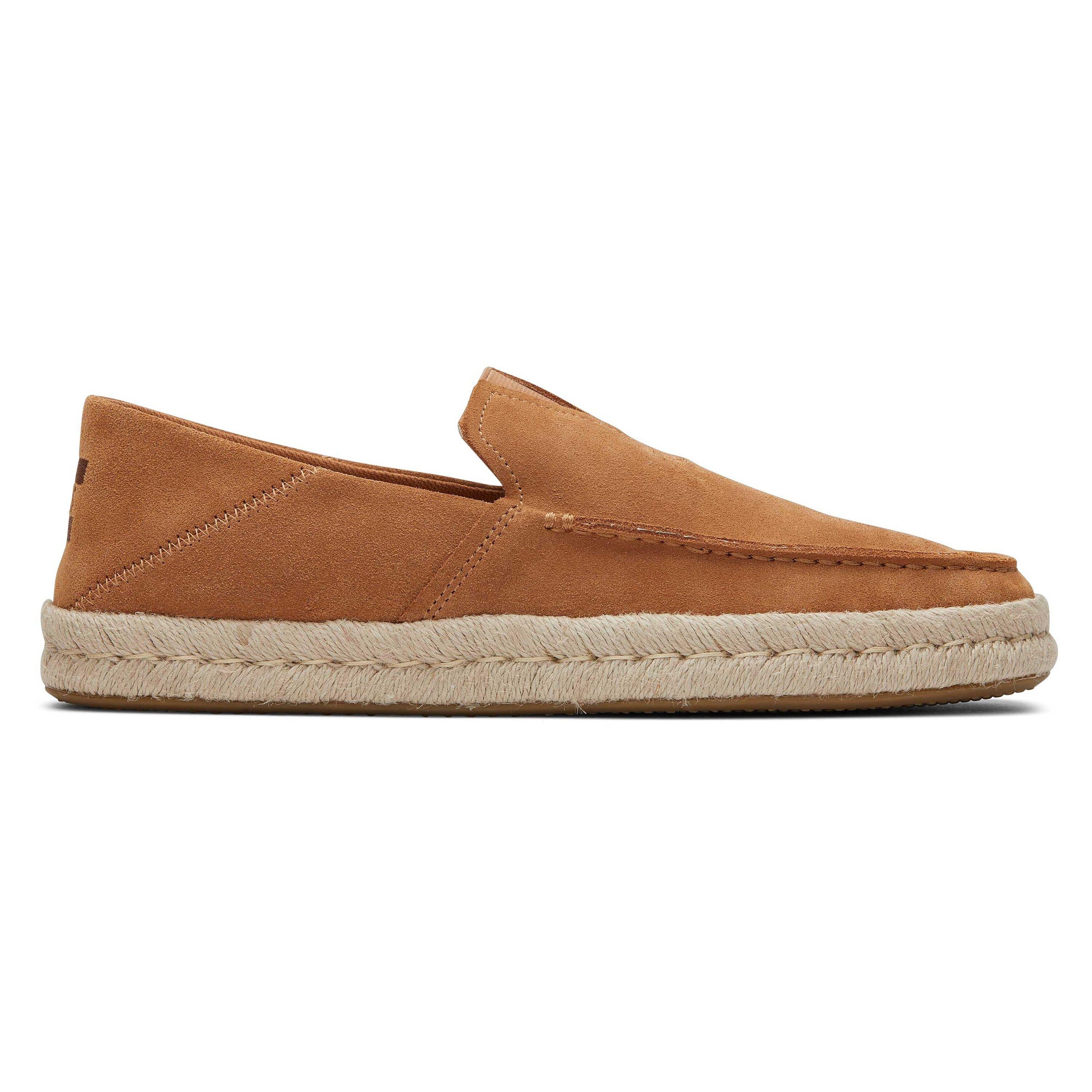 TOMS  espadrillas in pelle scamosciata con suola in tela  alonso loafer rope 