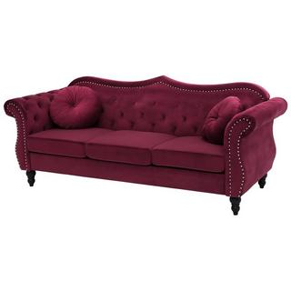 Beliani 3 Sitzer Sofa aus Samtstoff Glamourös SKIEN  