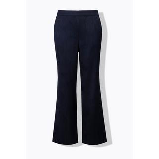 Ulla Popken Hose Struktur Weites Gerades Bein Komfortbund  