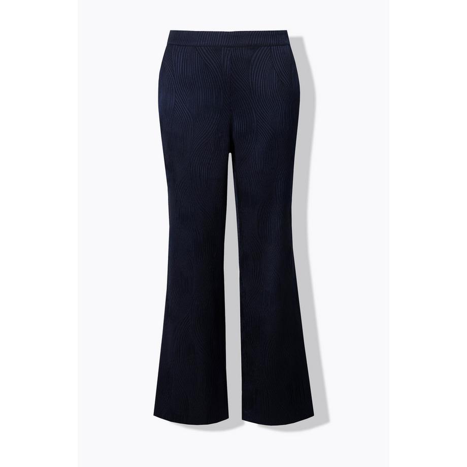 Ulla Popken Pantaloni Strutturati Gamba Larga Dritta Vita Comoda  