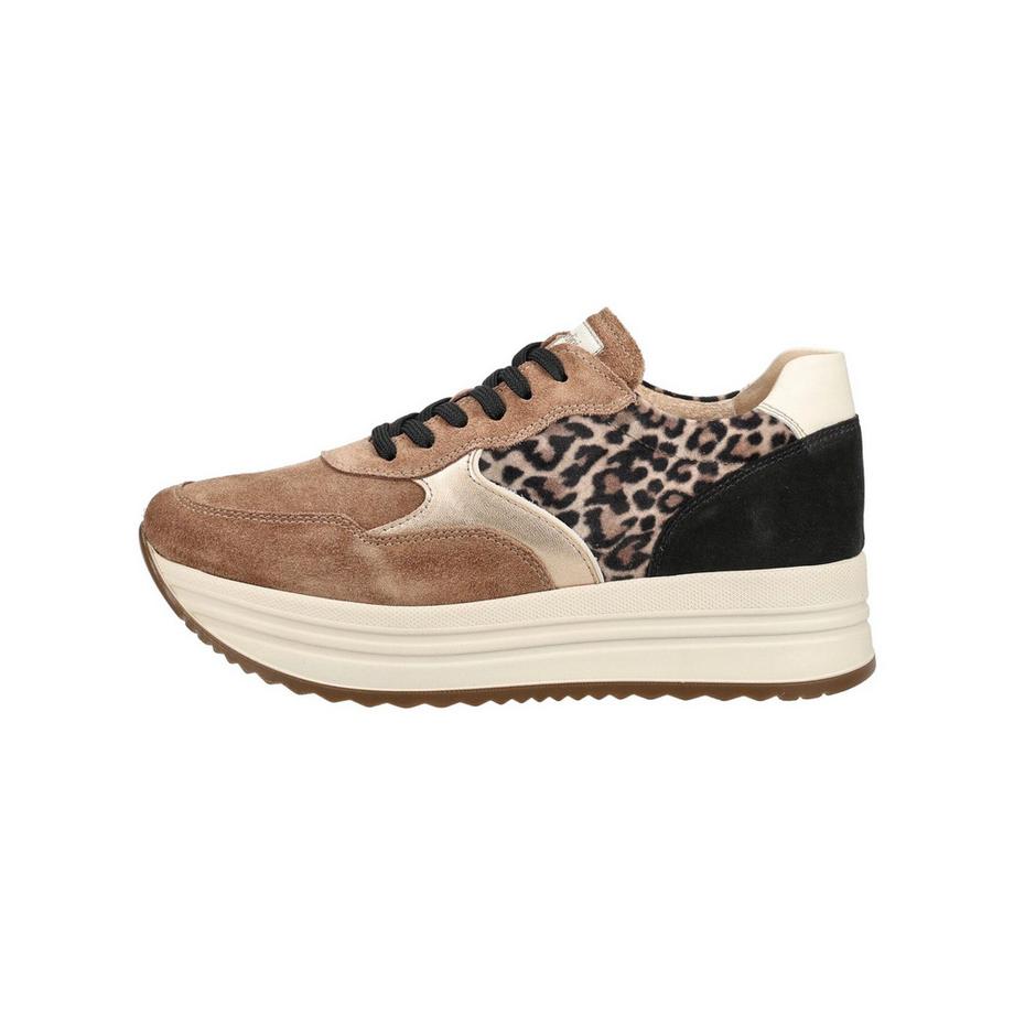 Nero Giardini Sneaker con plateau e stampa leopardo  