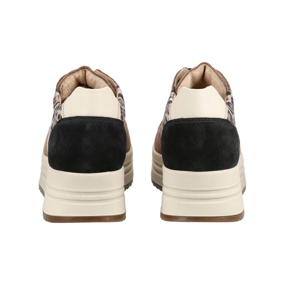Nero Giardini Sneaker con plateau e stampa leopardo  
