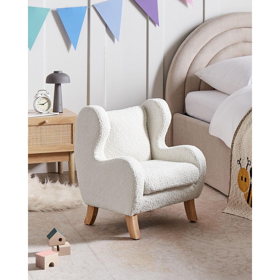 Beliani Fauteuil pour enfants en Bouclé Moderne FARUM  
