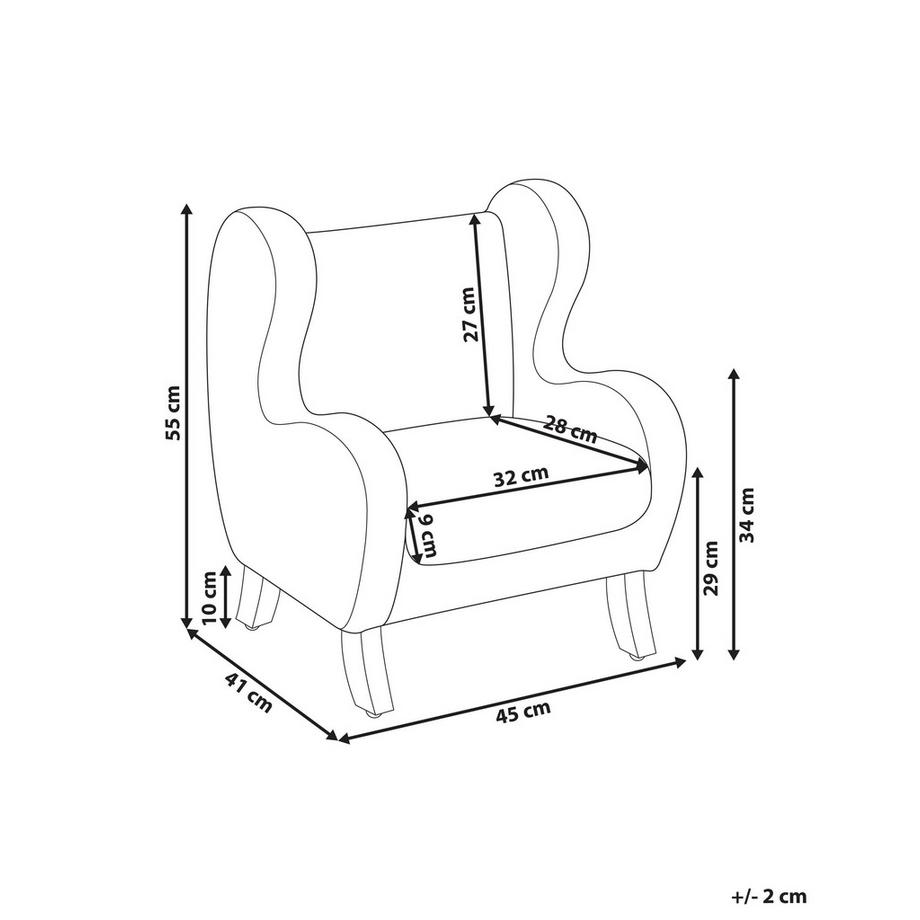 Beliani Fauteuil pour enfants en Bouclé Moderne FARUM  