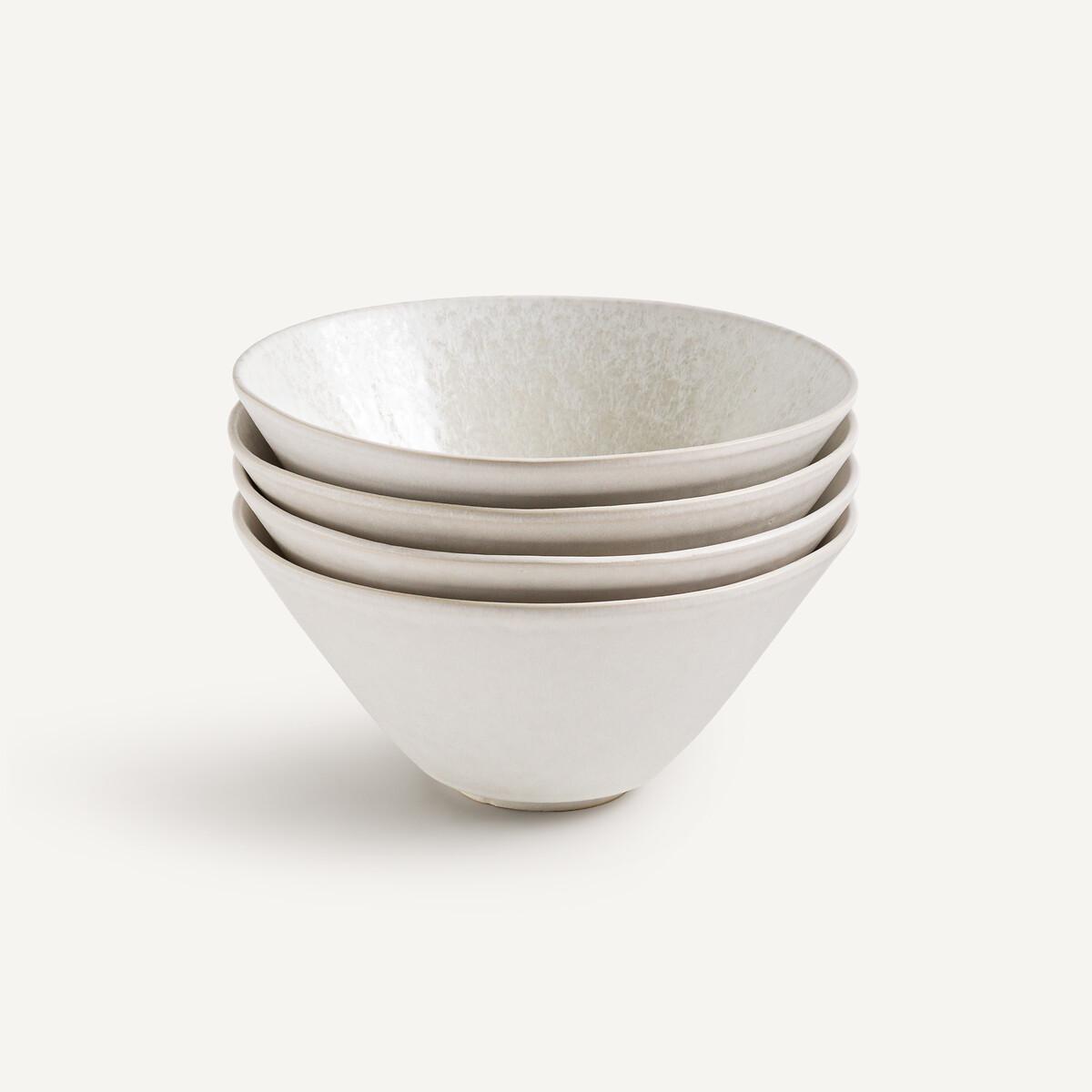 AM.PM Set aus 4 tiefen Tellern aus glasiertem Steinzeug  