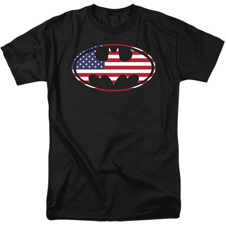 BATMAN Amerikanische Flagge Logo T-Shirt  