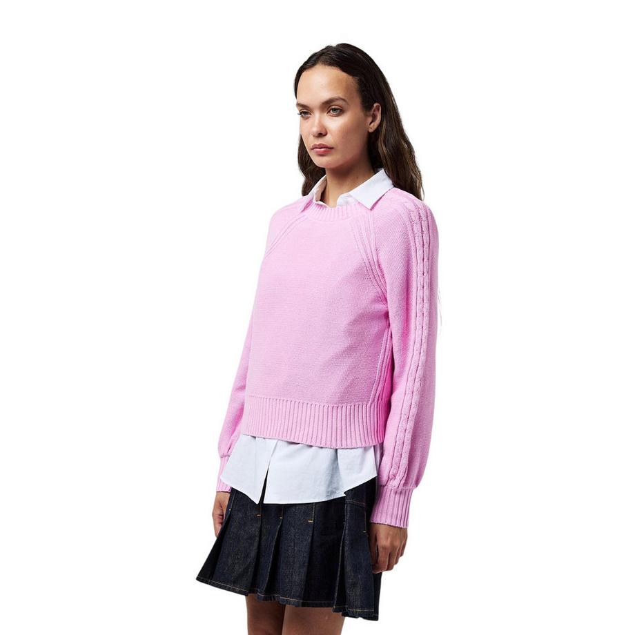 FRENCH CONNECTION Maglione Lavorato a Maglia con Motivo a Trecce  