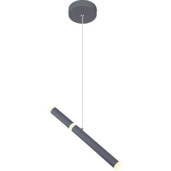 mutoni Lampe à suspension Kelsy métal graphite 1xLED  