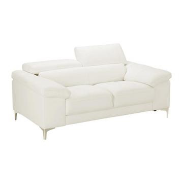 Ledersofa 2-Sitzer - Weiß - SOLANGE