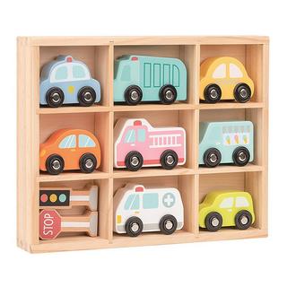 Spielba Holzspielwaren  Fahrzeug-Set in Holzbox 