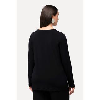 Ulla Popken  Shirt, Cut-Out, asymmetrischer Ausschnitt, Langarm 