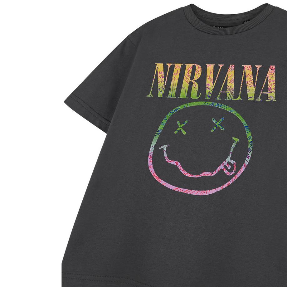 Nirvana  T-ShirtManches Courtes Motiftyle Logo Arcenciel 