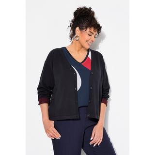 Ulla Popken Cardigan Doubleface Encolure V Manches Longues  