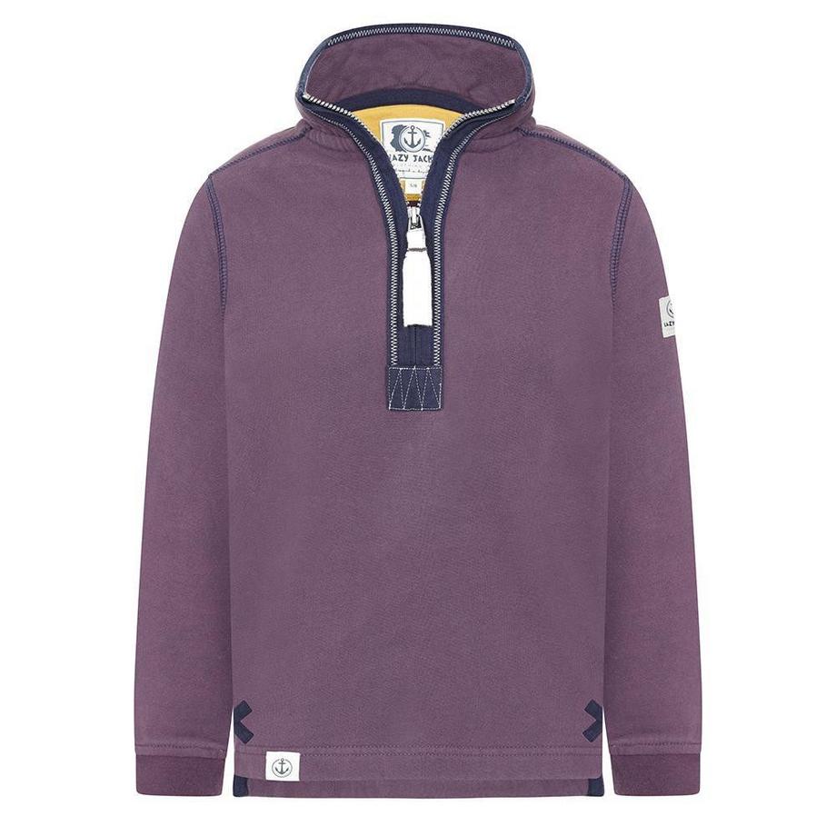 Sweatshirt  , mit kurzem Reißverschluss