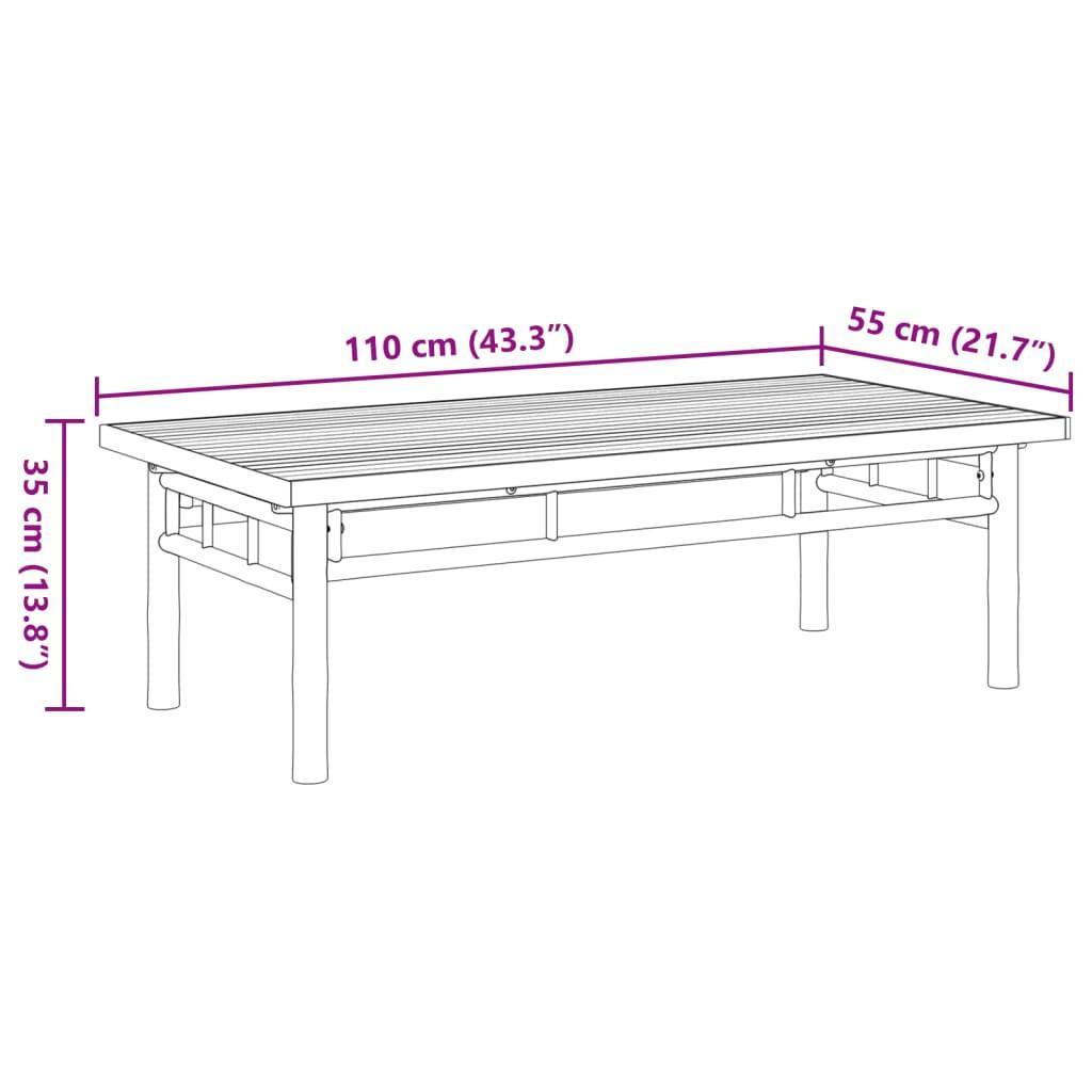 VidaXL Table basse bambou  