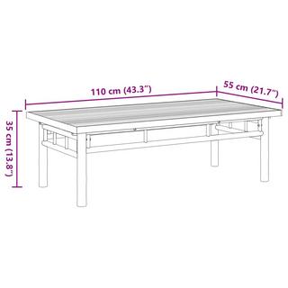 VidaXL Table basse bambou  