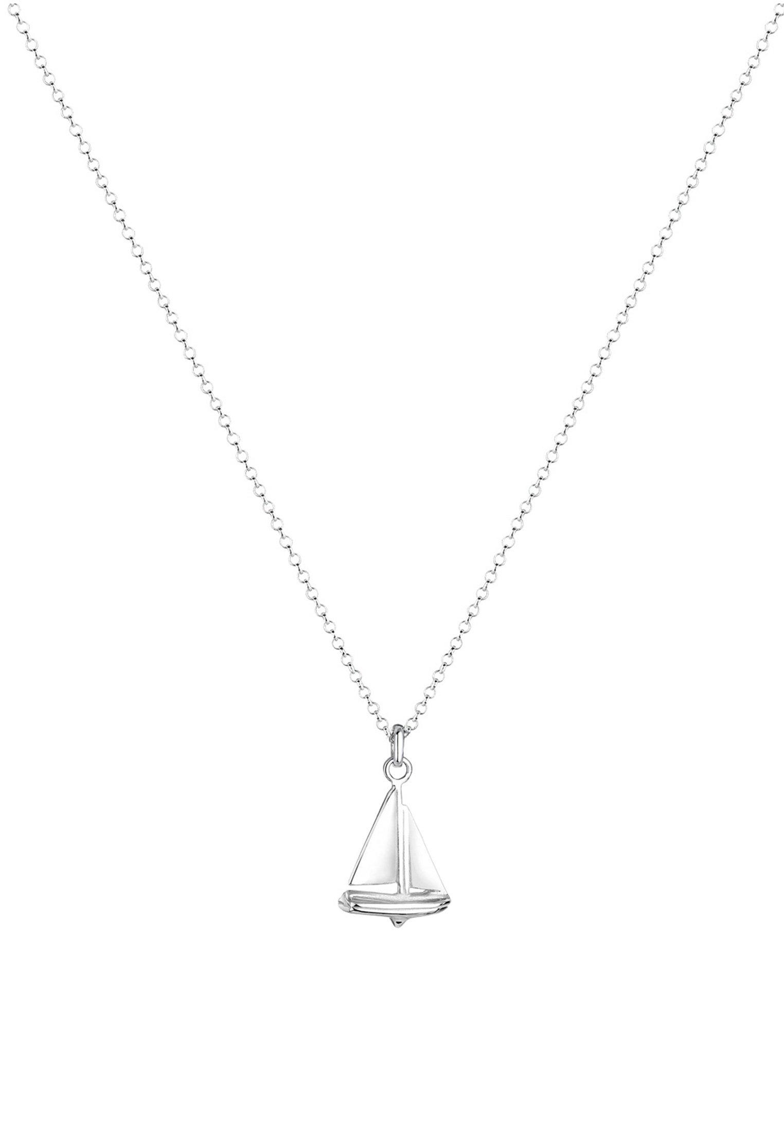 Elli  Halskette Erbskette Segelboot Anhänger Maritim 