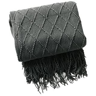 Alopini Morbida Coperta in Lana Lavorata a Maglia con Nappe  