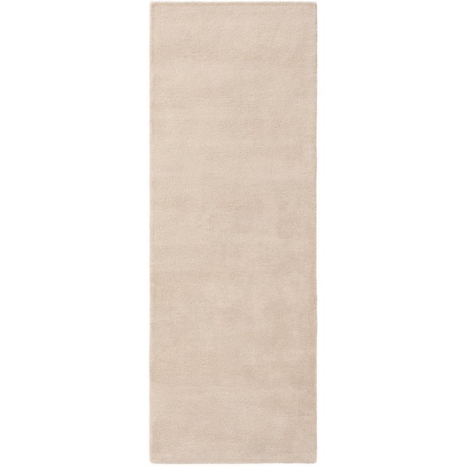 Benuta Tappeto passatoia in lana Bent Crema  