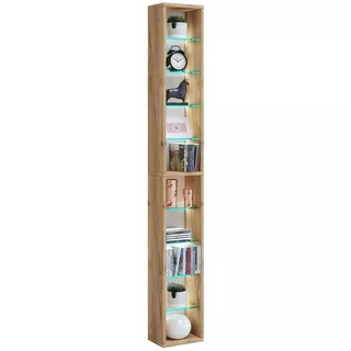 VCM Holz Wandregal Hängeregal Regal Bücherregal Wandboard Deko Glas Rasato XL  