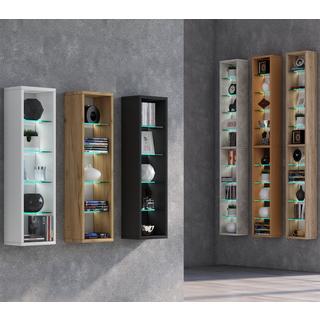 VCM Holz Wandregal Hängeregal Regal Bücherregal Wandboard Deko Glas Rasato XL  