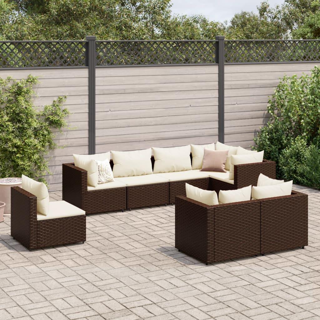 VidaXL set salotto da giardino Polirattan  