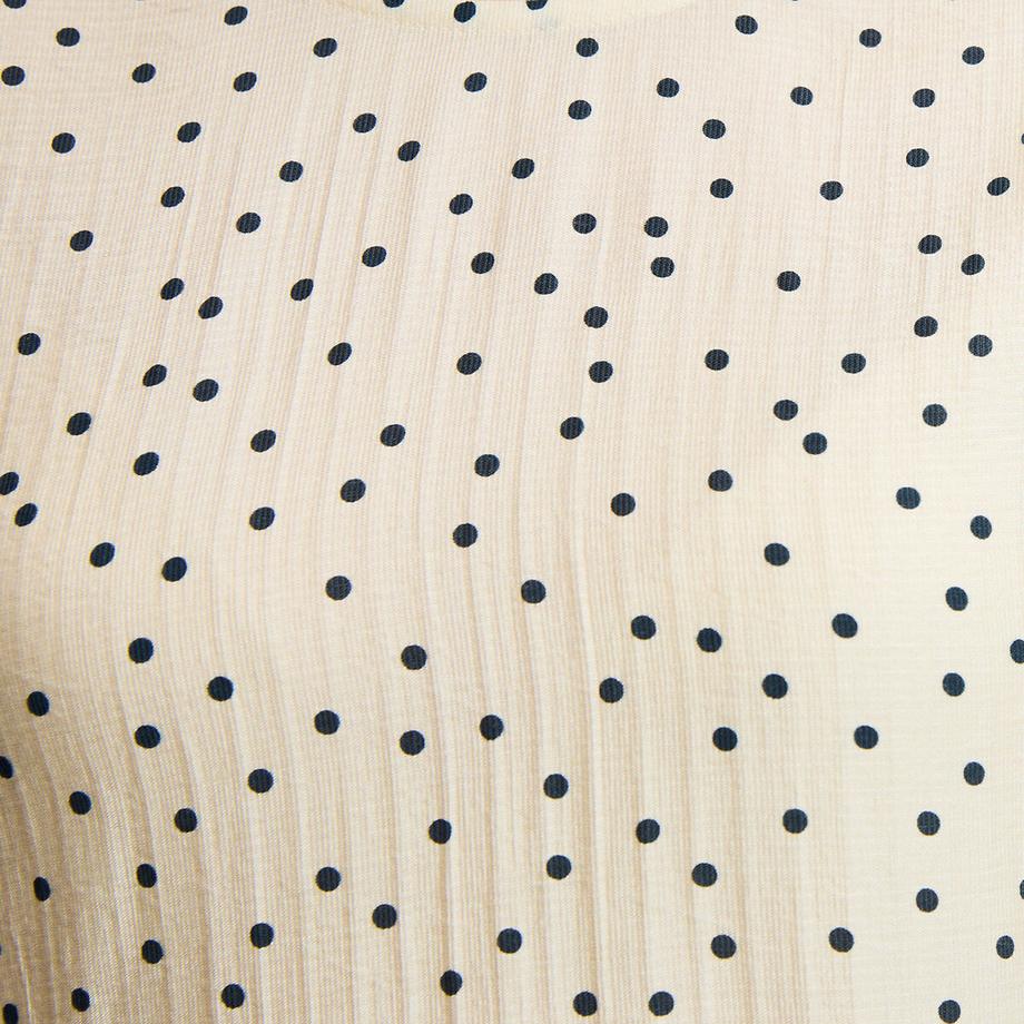 La Redoute Collections Abito Lungo a Pois Girocollo Maniche Corte  