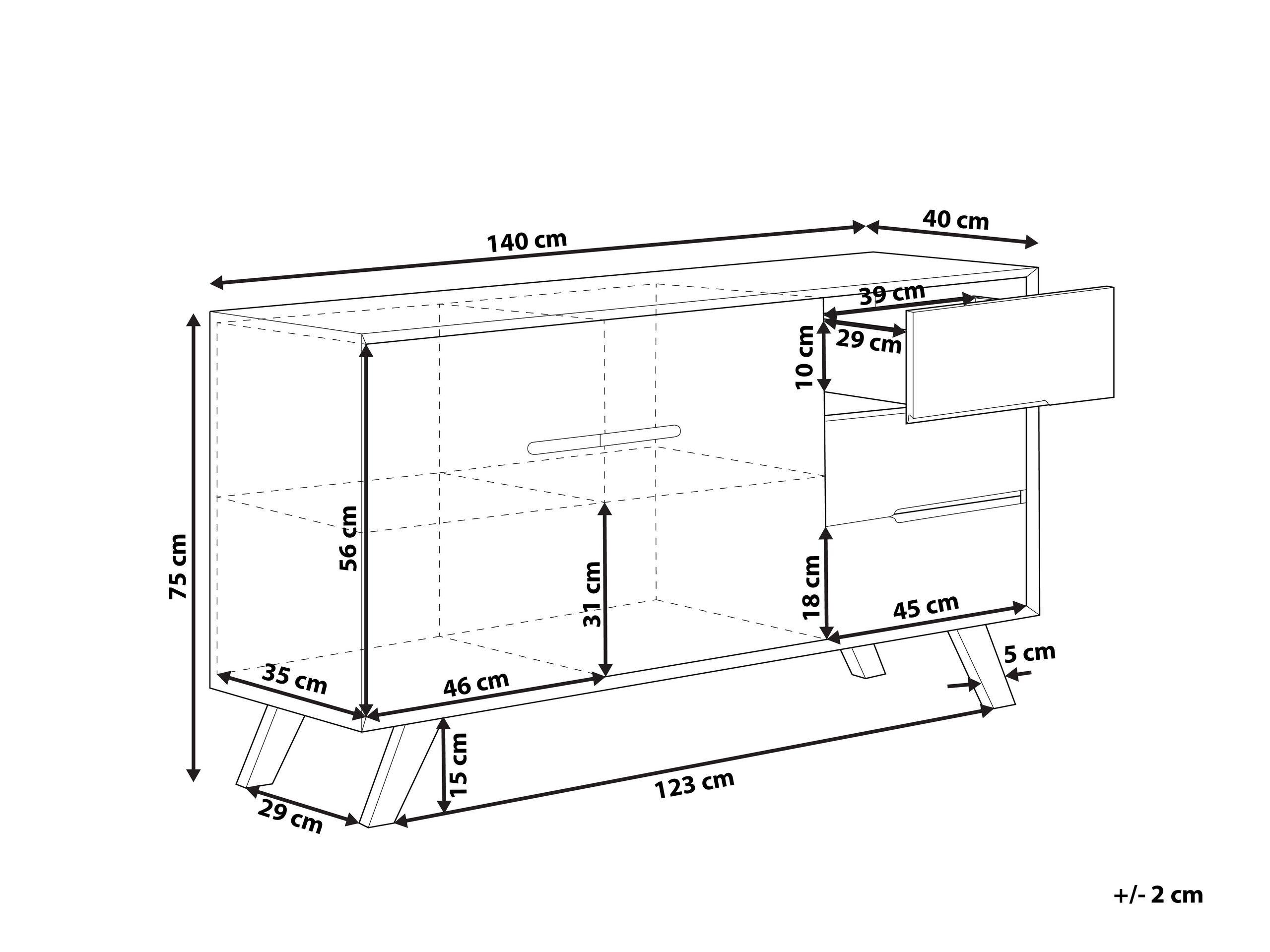 Beliani Sideboard aus MDF-Platte Modern FORESTER  