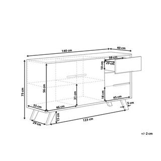 Beliani Sideboard aus MDF-Platte Modern FORESTER  