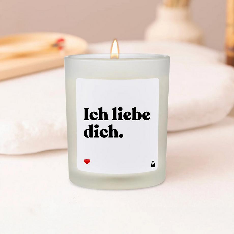 CandleHand Duftkerze Flowery Ich liebe dich.  