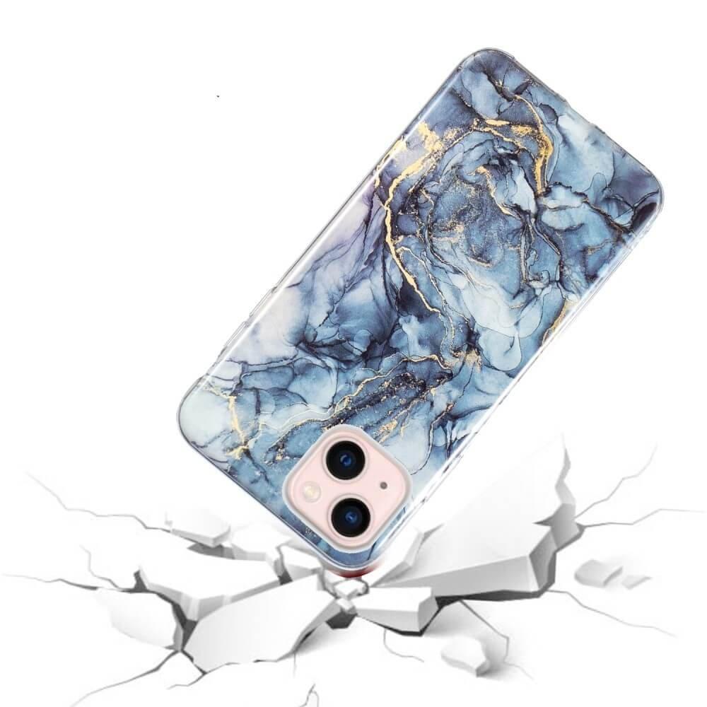 Cover-Discount  iPhone 15 Plus - Silikon Gummi Case Marble 