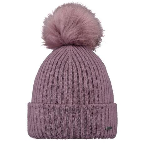Barts Kenzie Gerippte Beanie mit Kunstfell-Pompon  