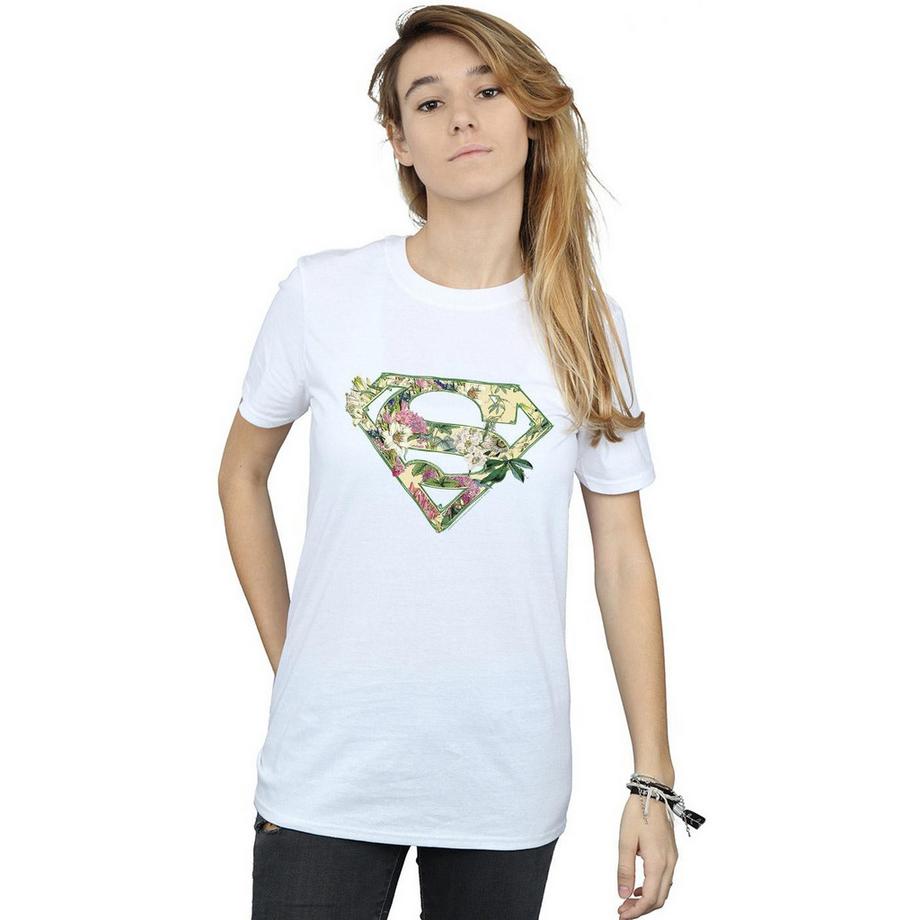 DC COMICS Superman Logo Floreale T-Shirt  