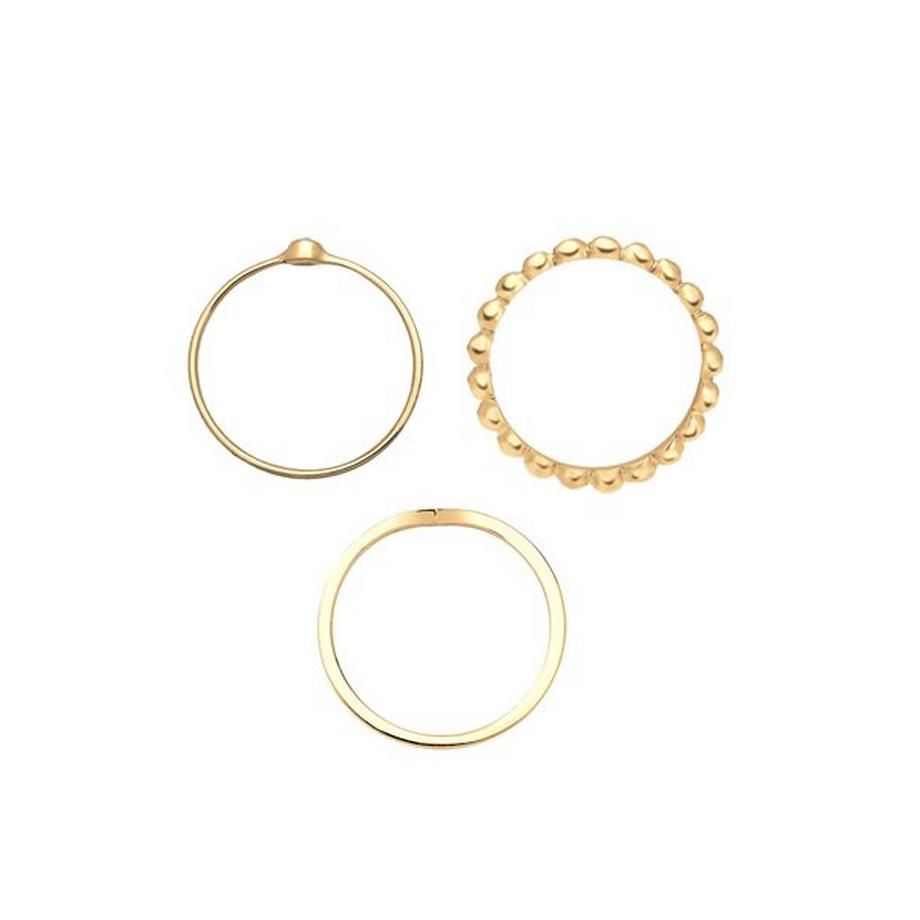 Elli  Ring 3Er Set Solitär Kristall 