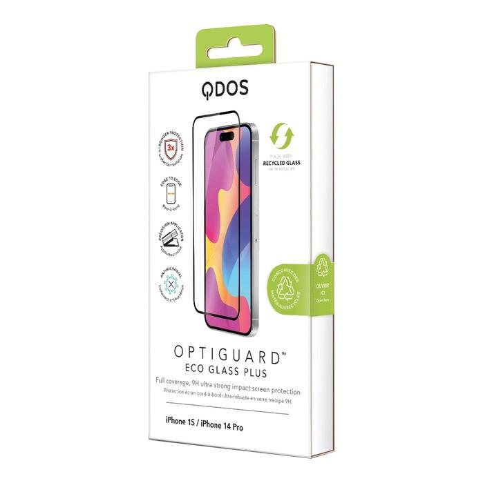 Qdos  Folie iPhone 15 OptiGuard Eco Glass Plus 