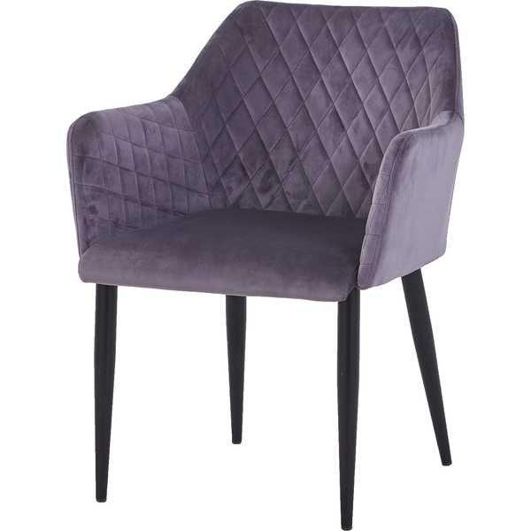 mutoni Fauteuil Sanna gris foncé (lot de 2)  