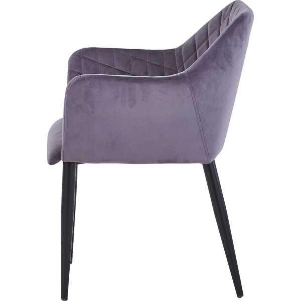 mutoni Fauteuil Sanna gris foncé (lot de 2)  