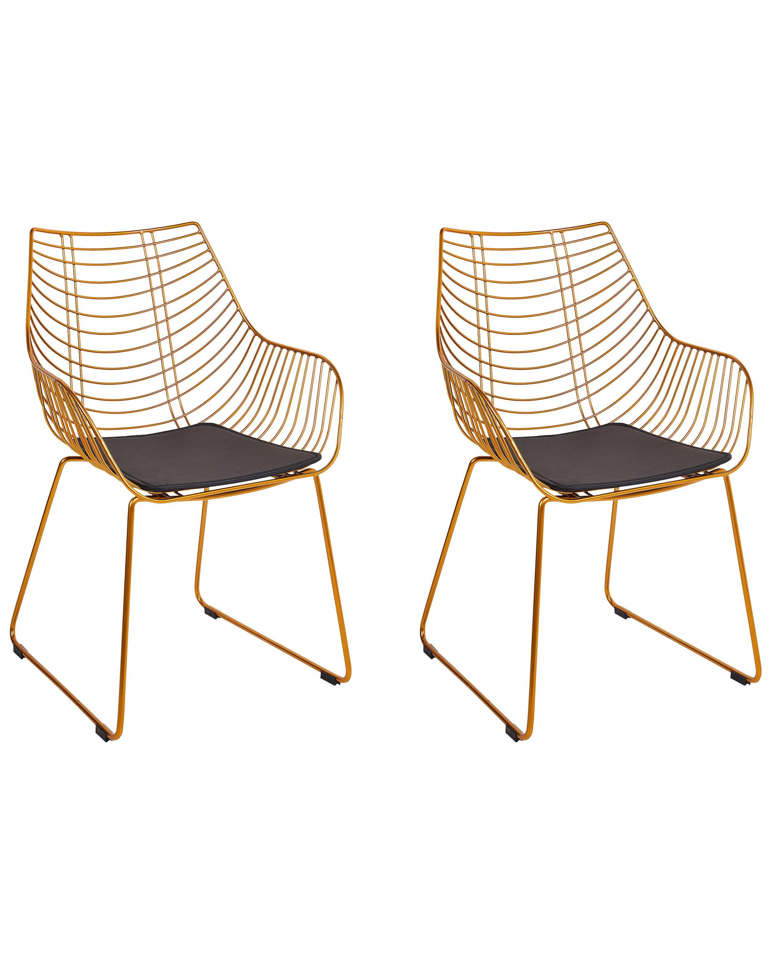 Beliani Set mit 2 Stühlen aus Stahl Modern ANNAPOLIS  