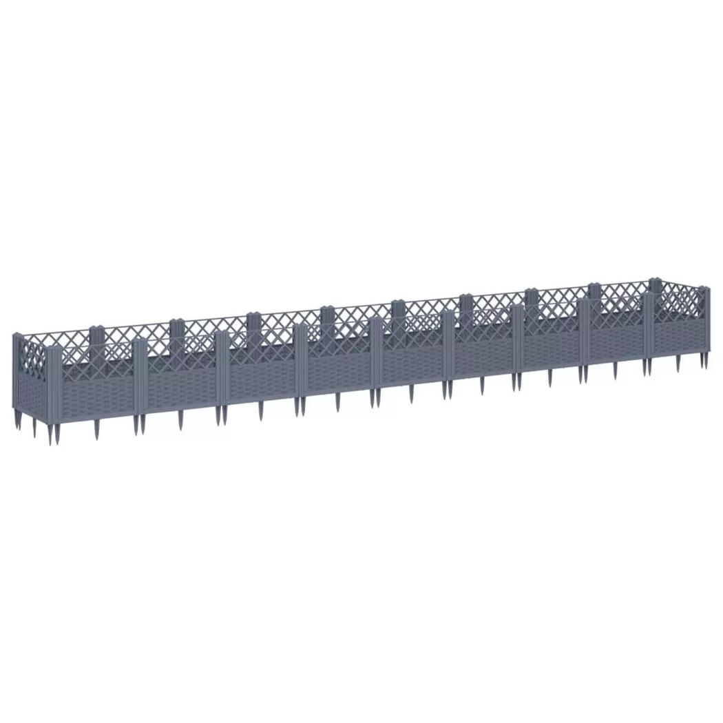 VidaXL - Jardinière polypropylène, One Size, Gris