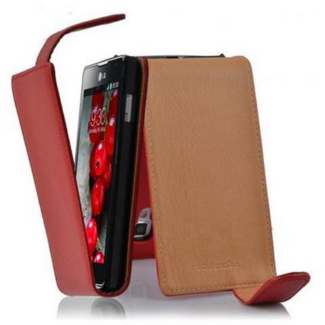 Cadorabo  Housse compatible avec LG OPTIMUS L7 II - Coque de protection au design flip en similicuir structuré 