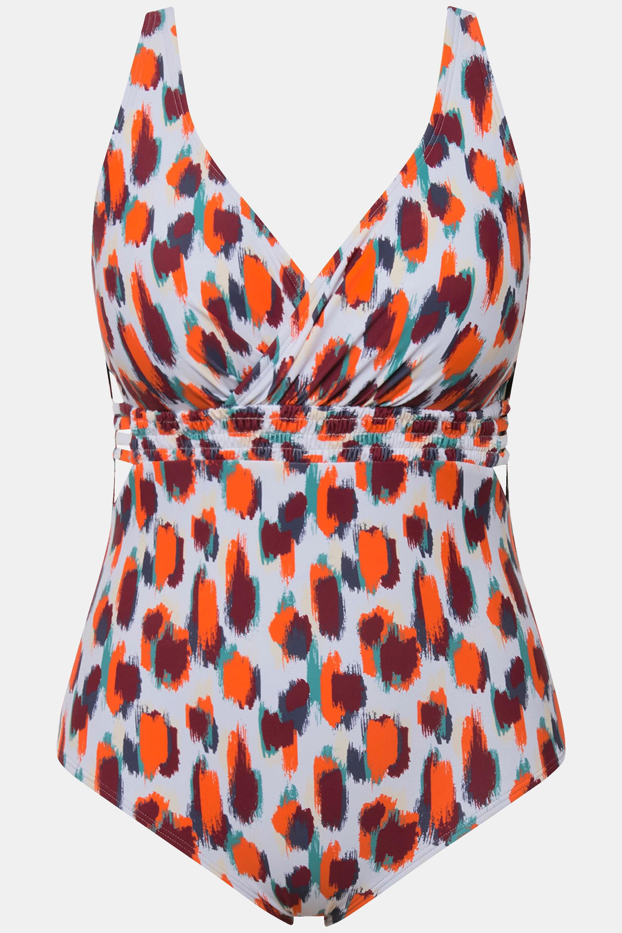 Ulla Popken Costume da bagno Fantasia Macchie Coppe Morbide Estraibili  