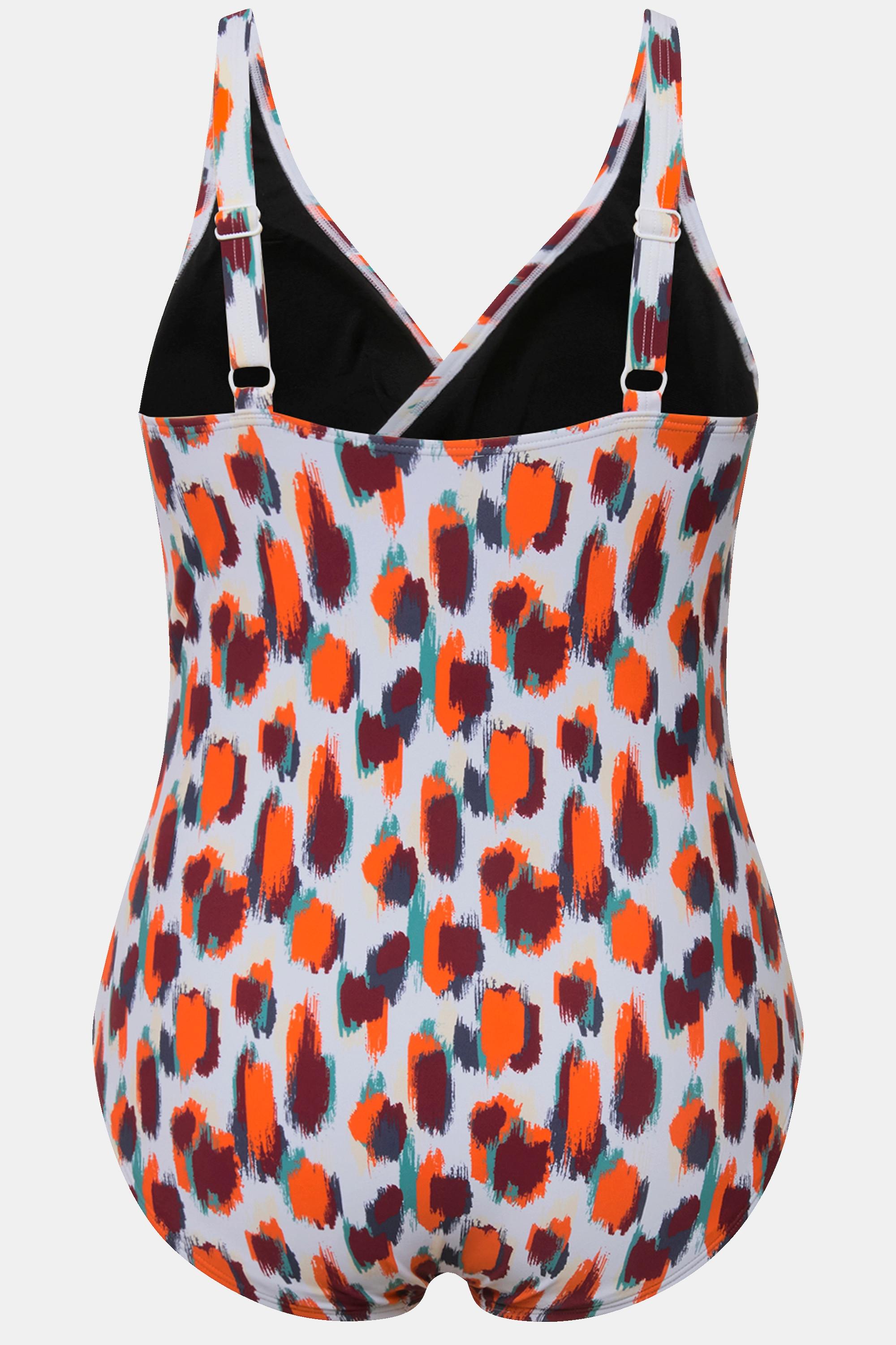 Ulla Popken Costume da bagno Fantasia Macchie Coppe Morbide Estraibili  