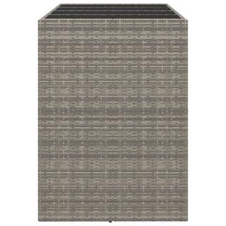 VidaXL Table de bar avec dessus en verre rotin synthétique  