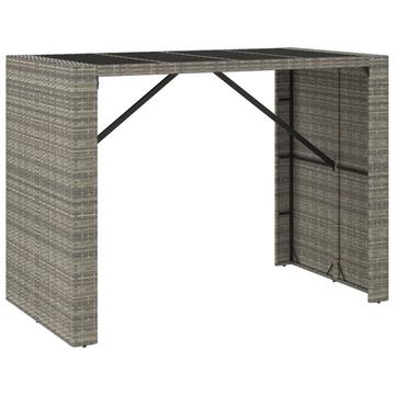 Bartisch mit glasplatte poly-rattan