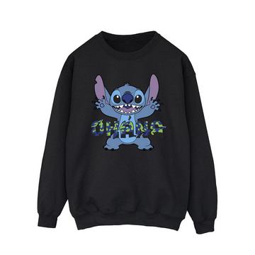 Lilo And Stitch Ohana Blue Glitch Sweatshirt