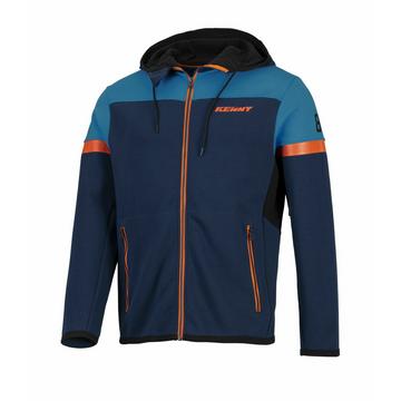 felpa moto con cappuccio e zip paddock