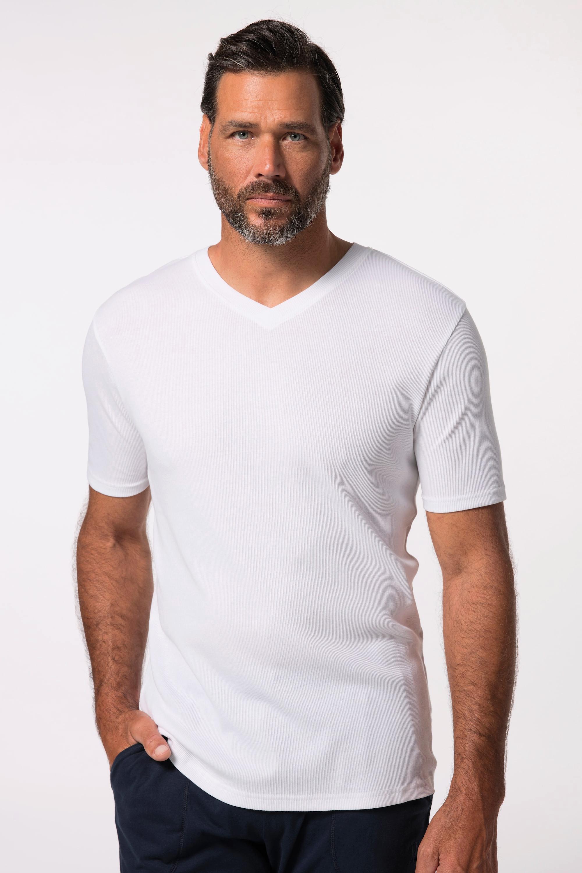 JP1880 Canottiera in jersey a costine scollo a V  