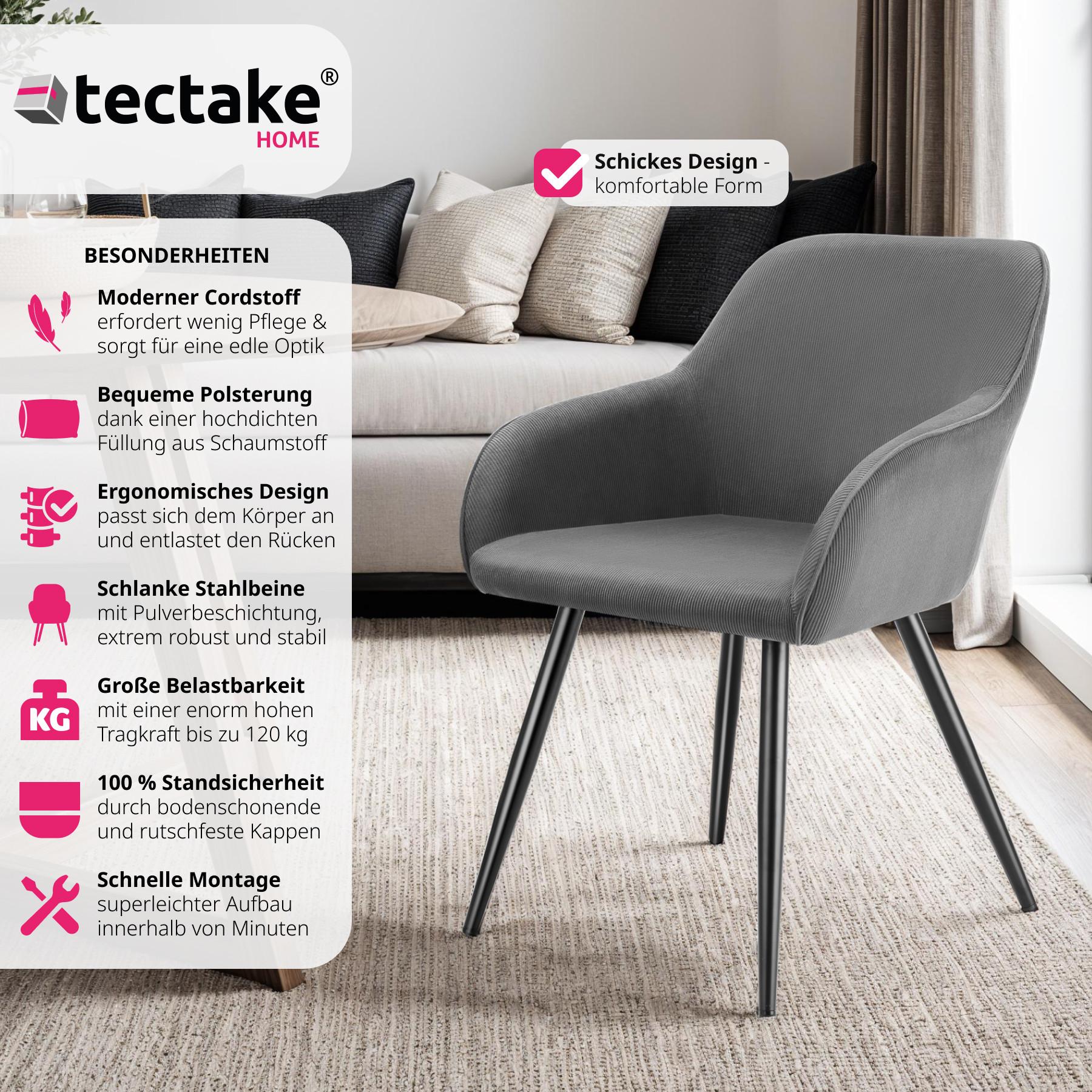 Tectake Chaise Marilyn, aspect corde, rembourrée  