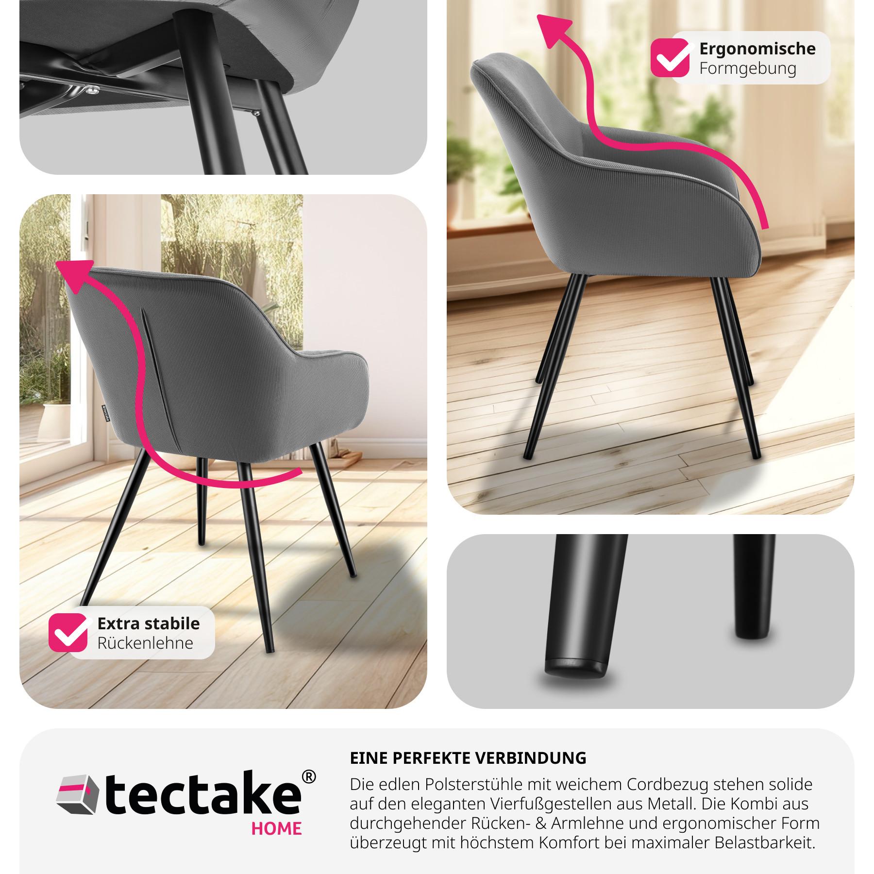 Tectake Chaise Marilyn, aspect corde, rembourrée  